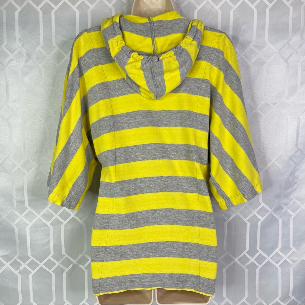 Purity Striped Yellow and Gray Women's Hooded Jacket Size Small - Picture 5 of 13